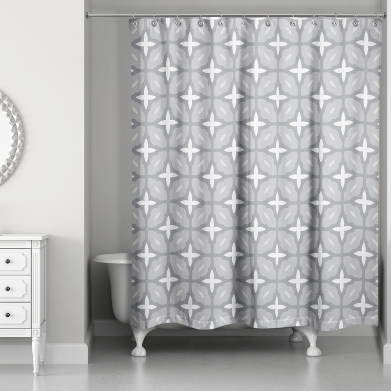 Rideau de douche simple Kelliher, Gris