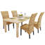 Ensemble de 4 chaises de salle à manger en bois de manguier massif Abaca