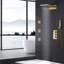 Système de douche thermostatique de luxe à 4 fonctions avec jets de pluie, cascade, portatifs et corporels - Certifié cUPC-73447554