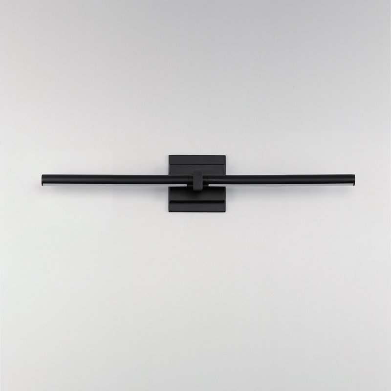 Aluminum LED Armed Sconce, Black