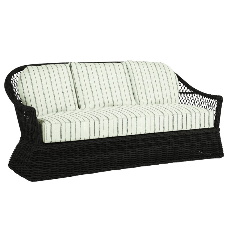 Soho Woven Sofa - Onyx, Rollo Silver, No Welt, Black