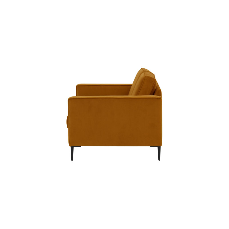 Kale Sofa, Mustard, 86cm H X 181cm W X 97cm D