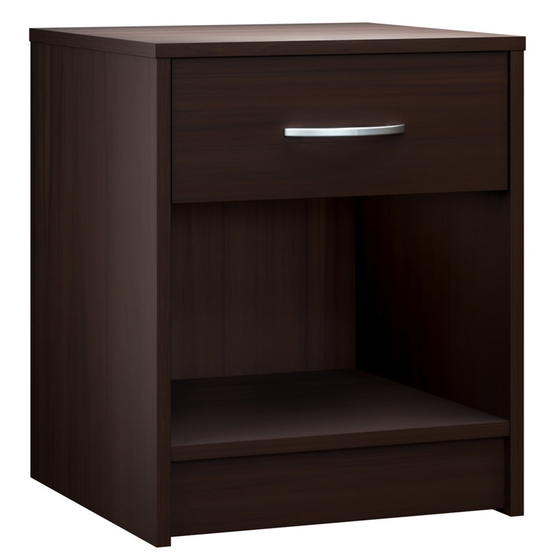 Rodaina 40cm W MDF/particle Board Bedside Table, Wenge