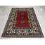 Hand Knotted Wool Geometric Area Rug in Pink