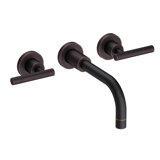 East Linear Wall Mount Bathroom Faucet