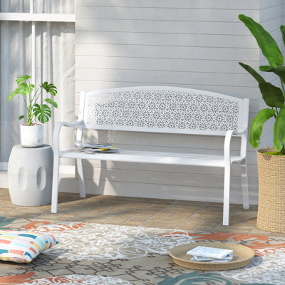 Metal Outdoor Bench by Winston Porter