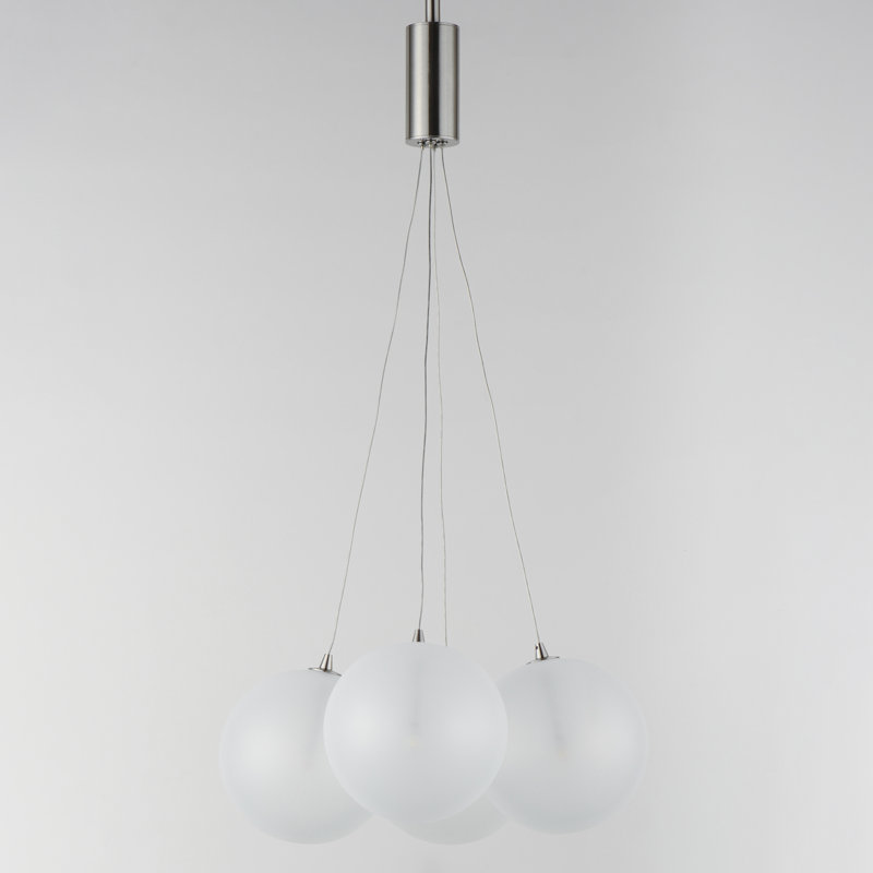 Luminaire suspendu 4 lumières Celica, Nickel satiné