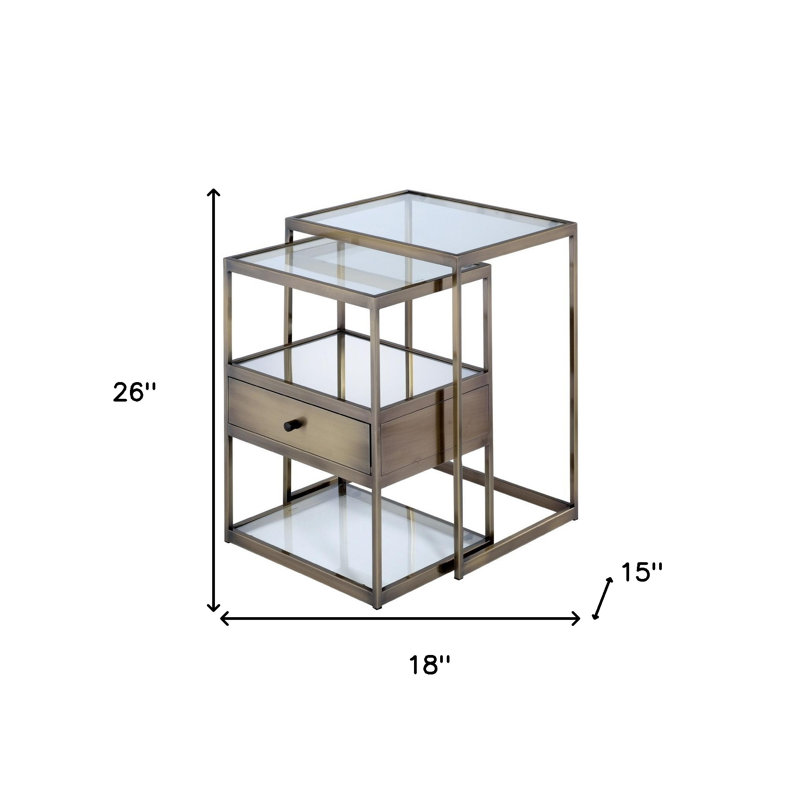 Table de bout avec rangement HomeRoots