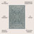 Massimo Bohemian Medallion Textured Weave Teal/Gray Indoor/Outdoor Rug-1239984609