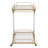 Kibwe Metal & Acrylic Bar Cart with Glass Shelves and Stemware Rack-86753812