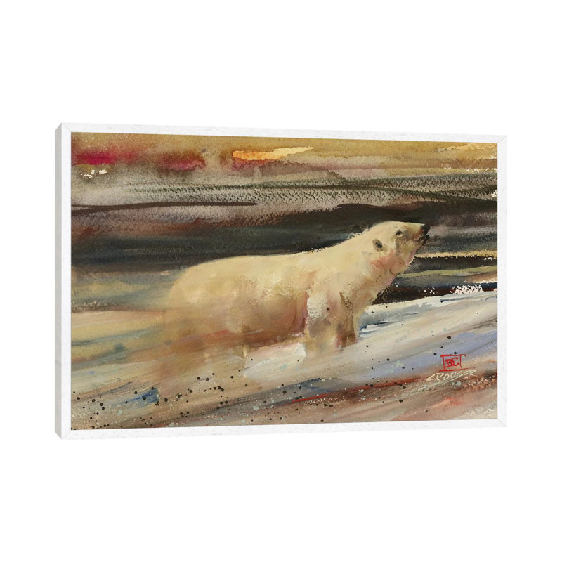 Into The Front by Dean Crouser - Painting on Canvas, 66.04 cm H x 45.72 cm W, White Framed