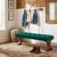 Banc de 55 po à l'extrémité du lit tapissier, banc d'entrée en bois massif touffeté-447152030