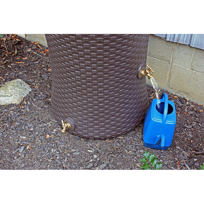 Baril d'eau de pluie 50 gallons Impressions, Marron foncé