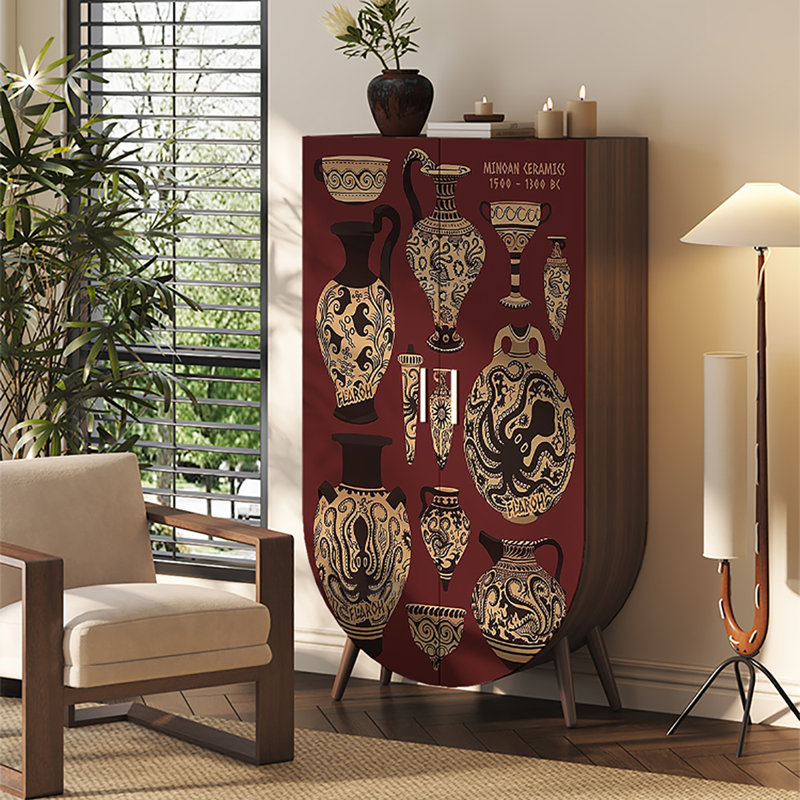 Retro style art wardrobe, Walnut