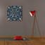  «Motif On Blue 6» par Alonzo Saunders, art mural sur toile, 26 po x 26 po