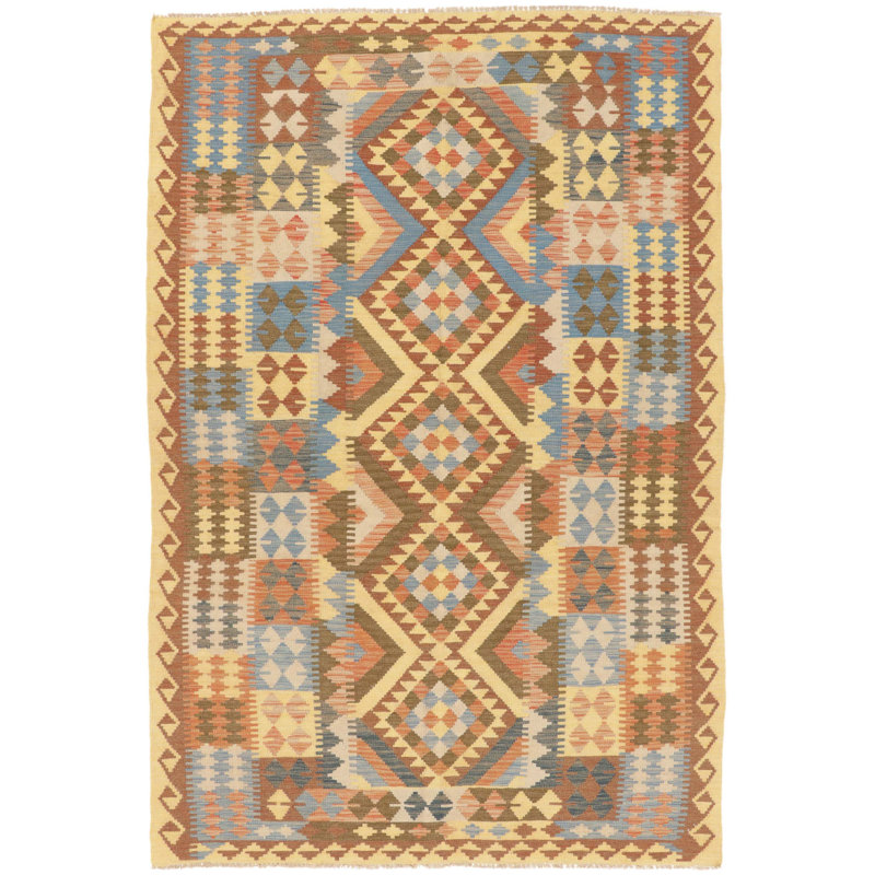 Geometric Wool Hand Woven 168cm X 250cm Area Rug
