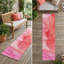 Tapis de couloir d'extérieur intérieur antidérapant lavable 2 pi x 8 pi rose