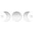 Peel and Stick Mirror Tiles, Moon Phase Design 5 Piece Set