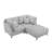 3-Piece Corduroy Modular Sectional with Ottoman -1781209361
