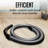 OVENTE Replacement Vacuum Hose for ST2000 and ST2010 Bagless Canister Vacuum Cleaners with Crush-Proof Design, Airflow Control and Easy Maintenance, Black ACPST2021