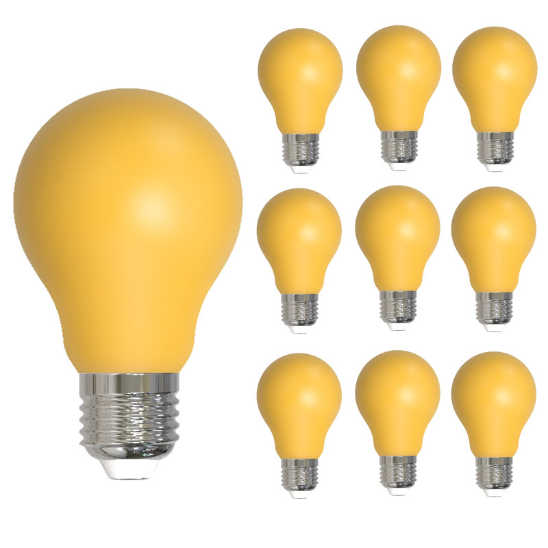 25-Watt Equivalent Ceramic A19 Weatherproof Outdoor E26 Medium Base LED Light Bulb, Yellow