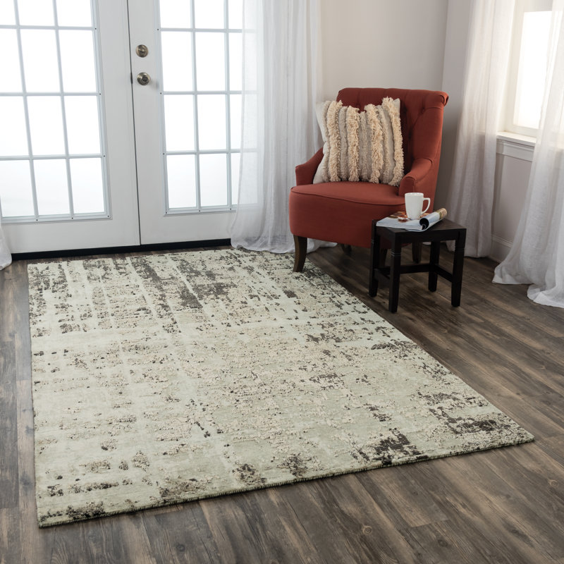 Tapis vert en laine Power Loom, Rectangle 9 pi x 12 pi