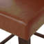 Tabouret de bar d'une hauteur de 30,5 po, revêtement en polyuréthane brun clair avec dossier et repose-pieds en métal, tabouret de comptoir pour îlot de cuisine