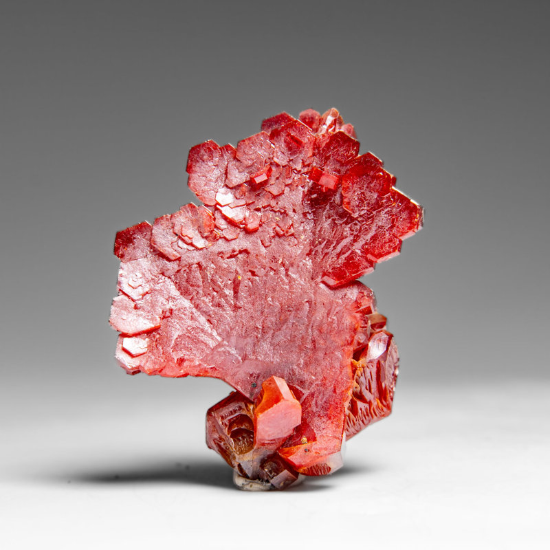 Vanadinite (Parallel Hoppered Growth) Crystal Cluster From Morocco (25.2 Grams)