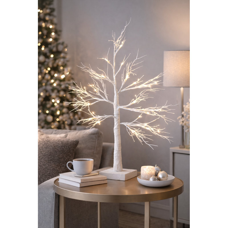 1.97' H Lighted Artificial Cedar Christmas Tree