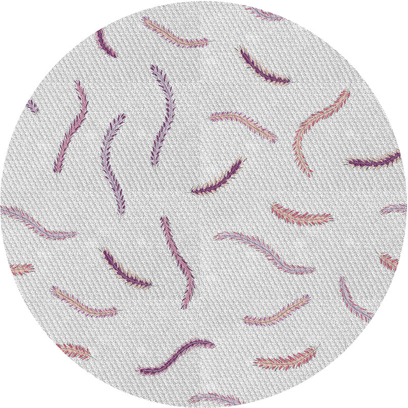 Abstract Indoor Rug, Round 5'