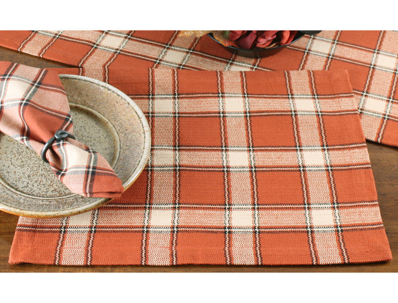 Ashburton Cotton Rectangle Placemat, Orange