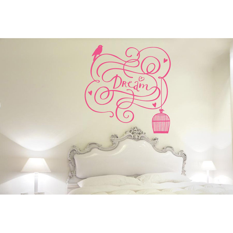Abstract Wall Decal, Pink