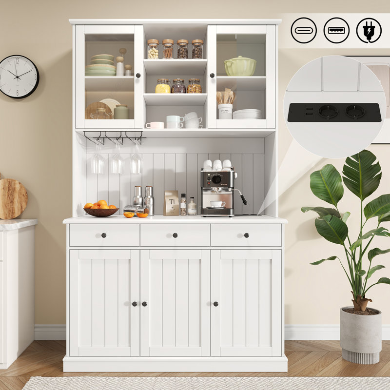 191cm Kitchen Pantry, White