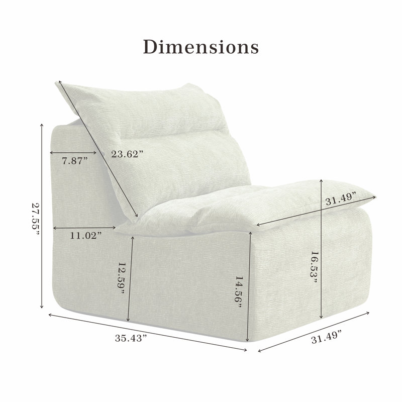 Fauteuil à billes moderne avec canapé rembourré, Polyester vert