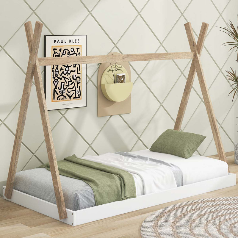 Lits de tente Aaronveer par Isabelle & Max ™, Blanc / brun, Double