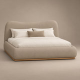 Karino Heirloom Quality Bed in Buttery Soft 100% Top Grain Leather, Made to Order