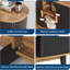 Buffet 40 po avec rangement, buffet cannelé avec porte coulissante, console de bar pour le salon, la salle à manger, le couloir et l'entrée