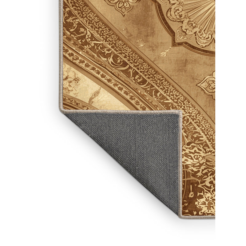 Tapis oriental en peluche douce et moelleuse de style oriental Nikolas, 2 x 5