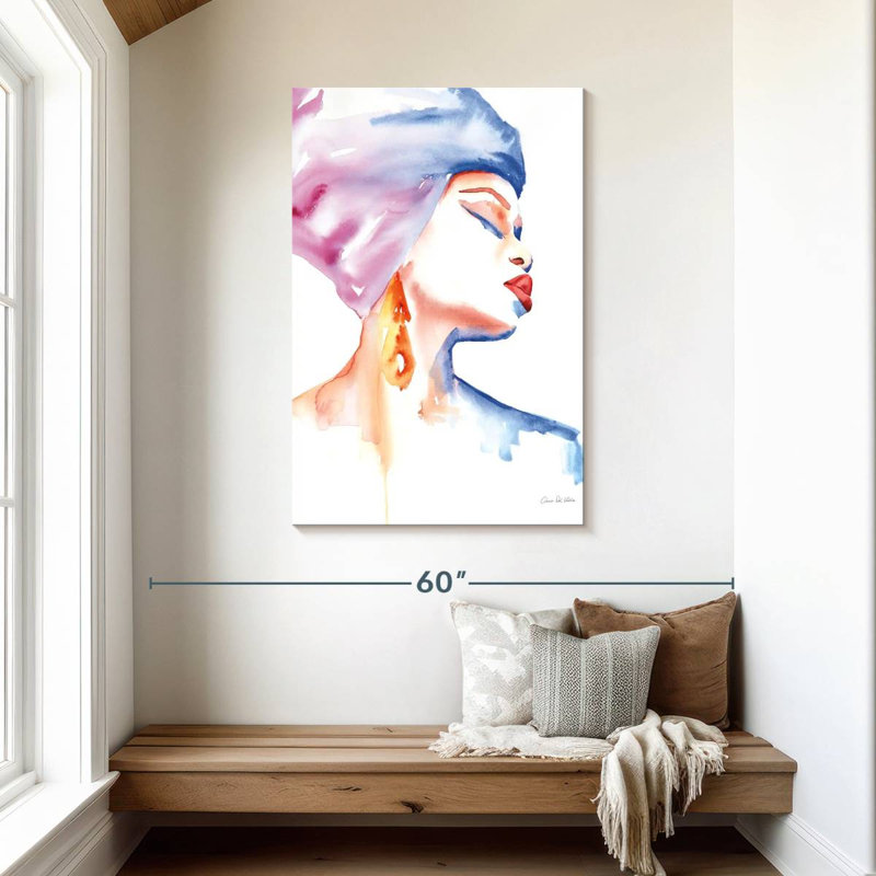 Leisha en mauve, H 45 po x l 30 po