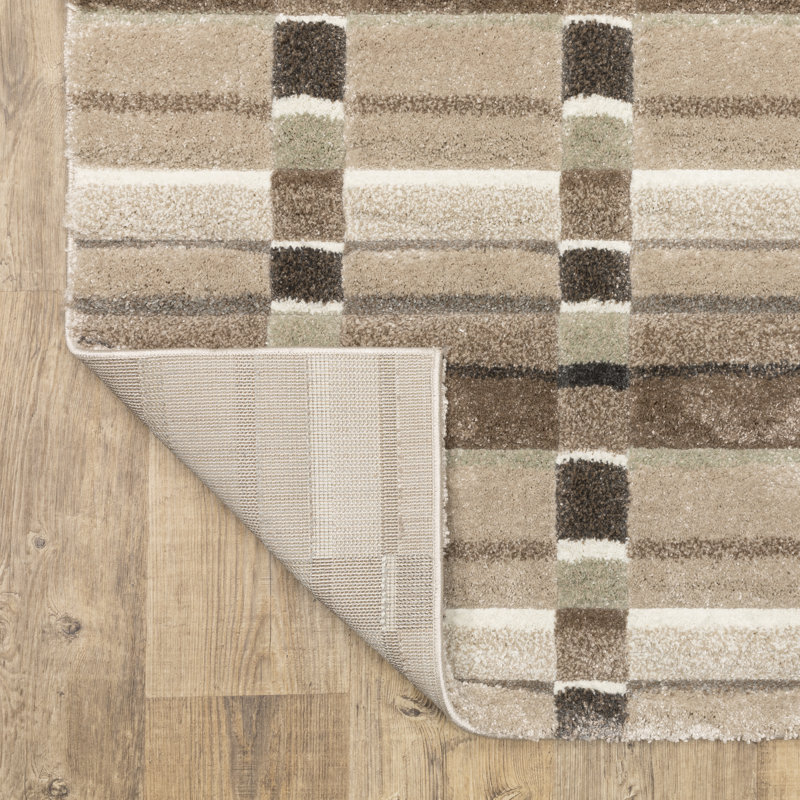 Tapis brun / beige Adreanna, Rectangle 3'3" x 5'