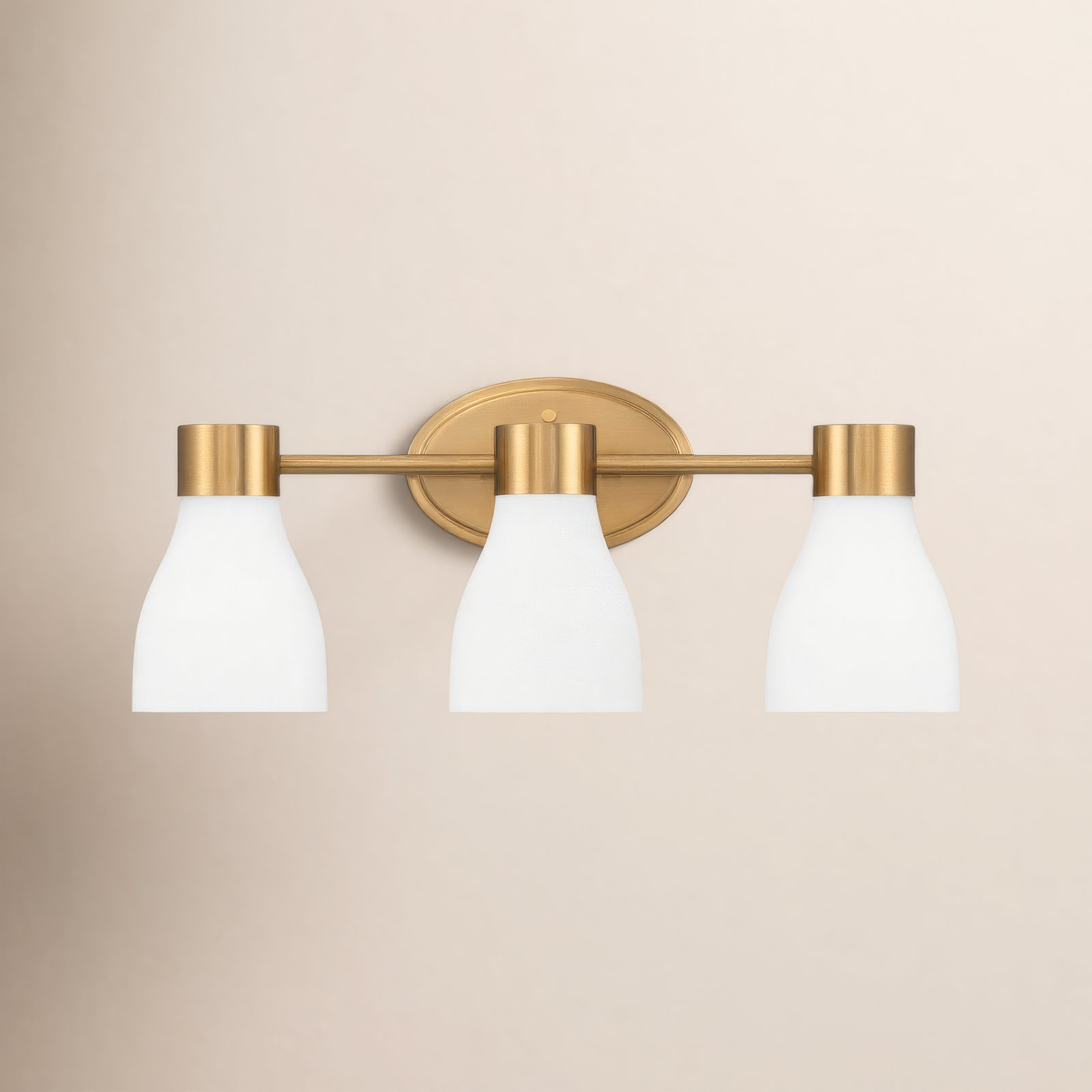 Jessa 6-Light Opal Glass Dimmable Vanity Light, Brushed Brass, 3