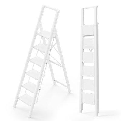 6 - Step Aluminum Folding Small Step Ladder