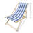 Dark Blue Populus Wood Sling Chair For Poolside - Outdoor Chair, 24.46 In. Width, 34.43 Height, 25.2 Package 220 Lbs Limit Folding In Made Of Wood, Weight