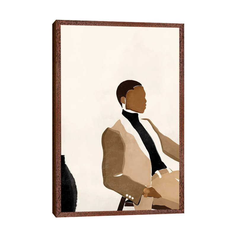 Paul by Bria Nicole - Print on Canvas, 66.04 cm H x 45.72 cm W, Classic Brown Wood Framed