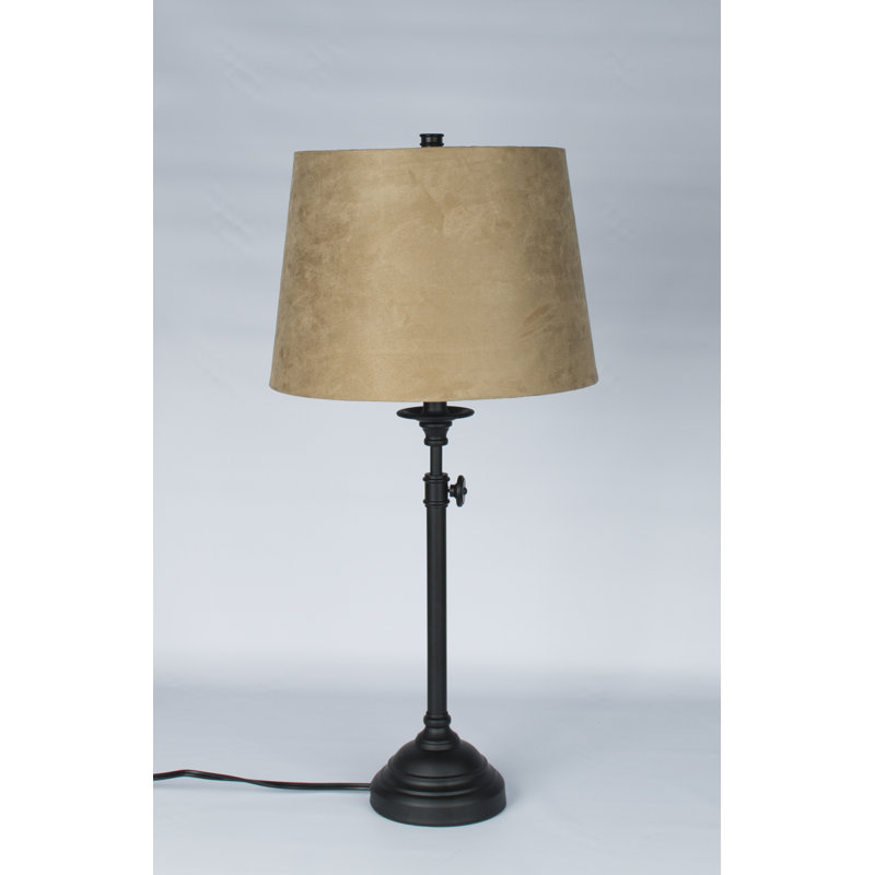 Lampe de table 30 ", Suède brun clair, Noir