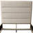 Empire Queen Bed In Sand Fabric With Hand Brushed Gold Metal Frame-91527723-105481167