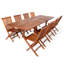 Ensemble de chaises pliantes en teck 9 pièces avec coussins bleus 9 pièces-1762464694-1841983494