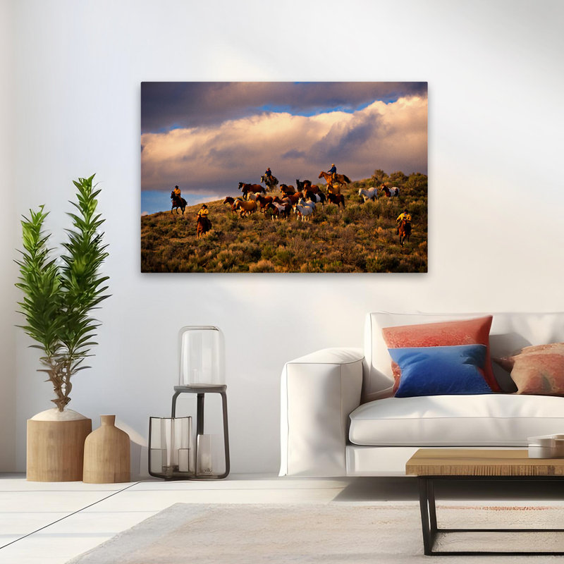 Chasser le tonnerre - Photographie, art animalier, chevaux, H 48 po x l 32 po