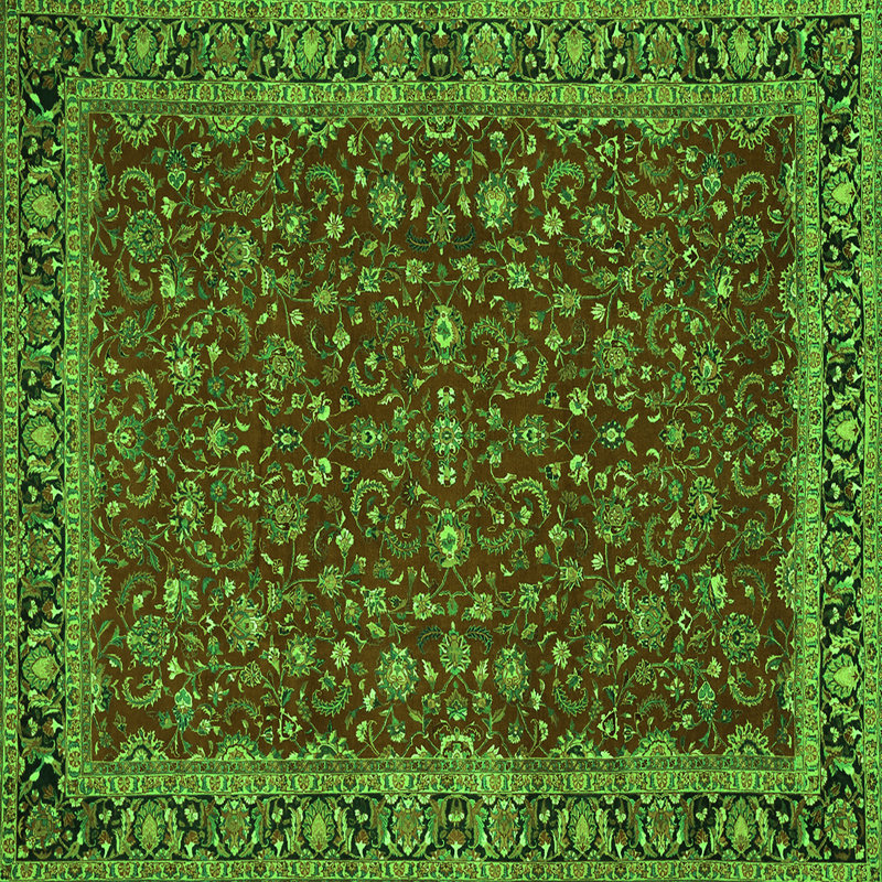 Washable Oriental Indoor Rug, Square 8'