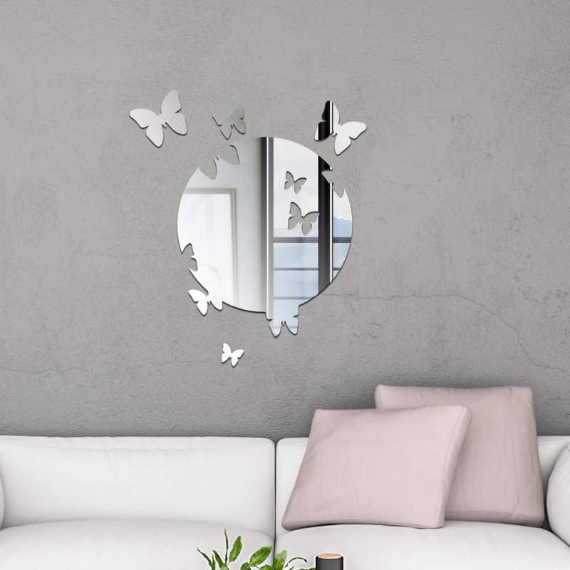 Décalcomanie murale en miroir papillon